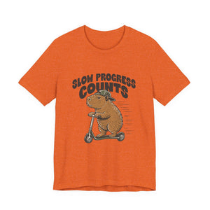 Slow Progress Counts | Capybara t-shirt - Zenfull Heart self love and healing affirmation apparel