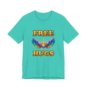 Free Hugs | Rainbow Winged Heart | Deluxe Tee