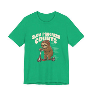Slow Progress Counts | Sloth t-shirt - Zenfull Heart self love and healing affirmation apparel