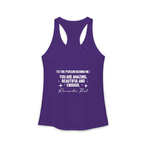 You Matter | To The Person Behind Me tank top - Zenfull Heart self love and healing affirmation apparel