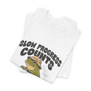 Slow Progress Counts | Frog | Deluxe Tee