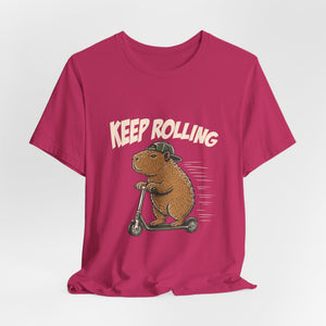 Keep Rolling | Capybara t-shirt - Zenfull Heart self love and healing affirmation apparel