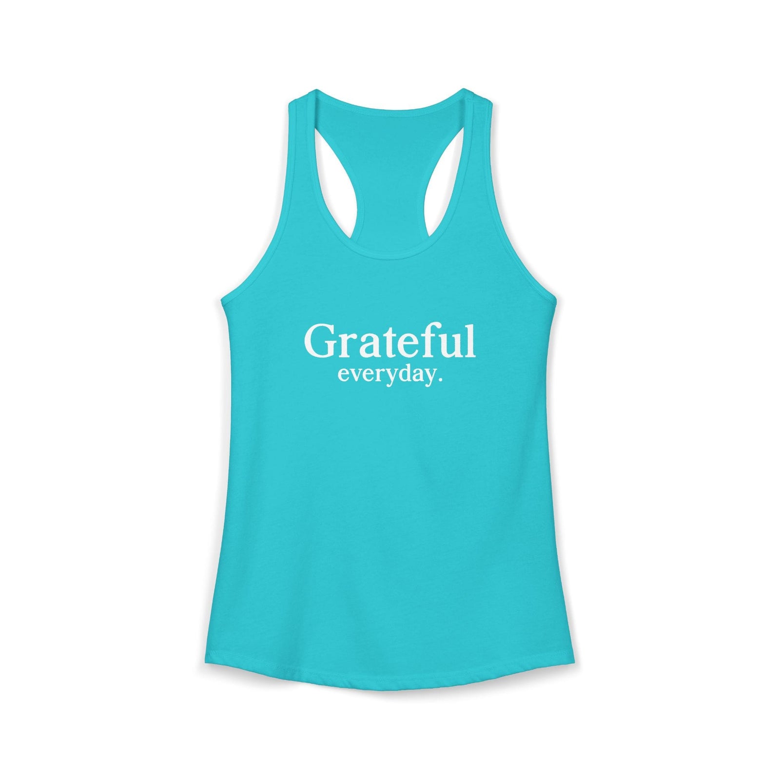 Grateful Everyday tank top - Zenfull Heart self love and healing affirmation apparel