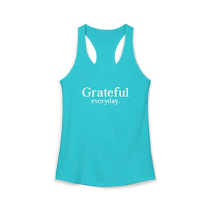 Grateful Everyday tank top - Zenfull Heart self love and healing affirmation apparel