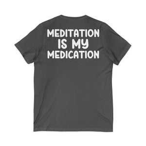 Highly Meditated v-neck shirt - Zenfull Heart self love and healing affirmation apparel