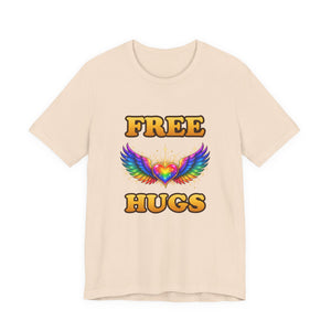 Free Hugs | Rainbow Winged Heart | Deluxe Tee