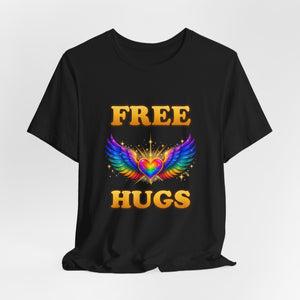 Free Hugs | Rainbow Winged Heart | Deluxe Tee