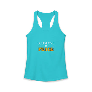 Self-Love = Peace tank top - Zenfull Heart self love and healing affirmation apparel