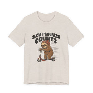 Slow Progress Counts | Sloth t-shirt - Zenfull Heart self love and healing affirmation apparel