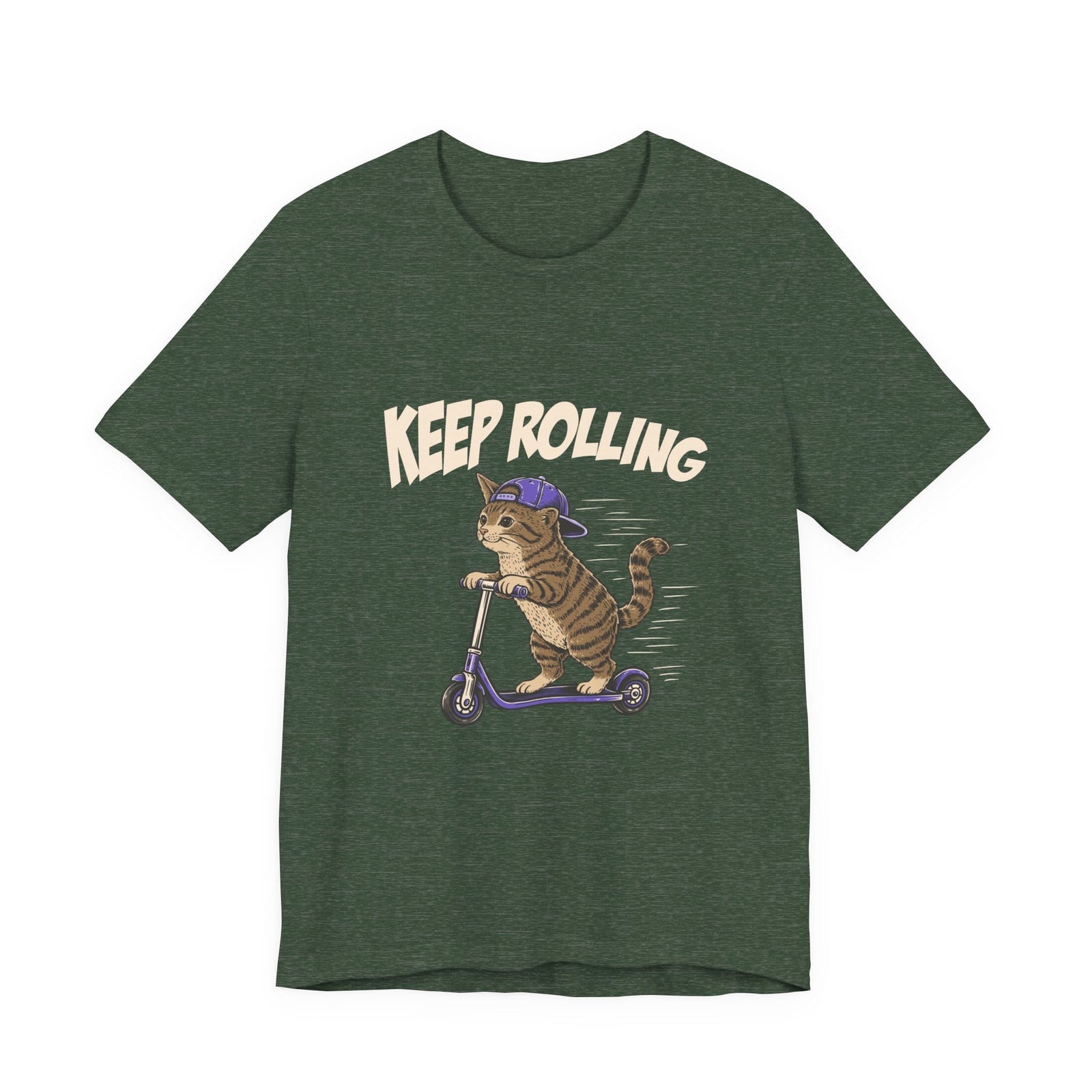 Keep Rolling | Cat t-shirt - Zenfull Heart self love and healing affirmation apparel
