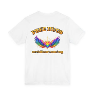Free Hugs | Rainbow Winged Heart | Deluxe Tee