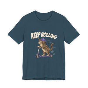Keep Rolling | Cat t-shirt - Zenfull Heart self love and healing affirmation apparel