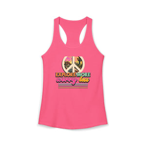 Explore More Worry Less tank top - Zenfull Heart self love and healing affirmation apparel