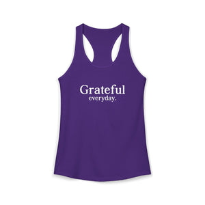 Grateful Everyday tank top - Zenfull Heart self love and healing affirmation apparel
