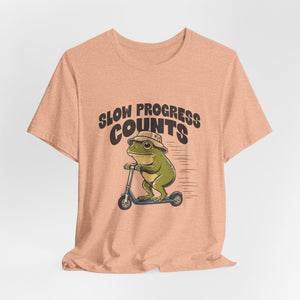 Slow Progress Counts | Frog | Deluxe Tee