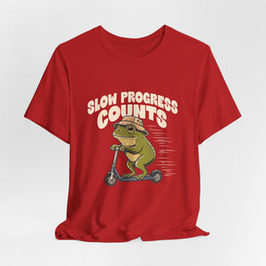 Slow Progress Counts | Frog | Deluxe Tee