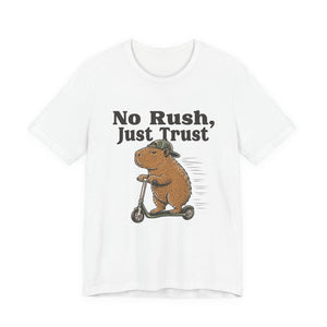 cute capybara No Rush Just Trust affirmation t-shirt