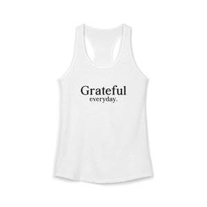 Grateful Everyday tank top - Zenfull Heart self love and healing affirmation apparel