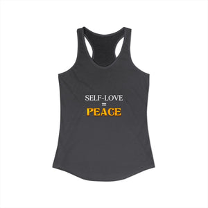 Self-Love = Peace tank top - Zenfull Heart self love and healing affirmation apparel