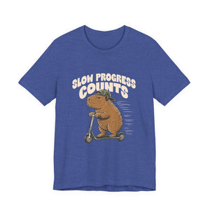 Slow Progress Counts | Capybara t-shirt - Zenfull Heart self love and healing affirmation apparel
