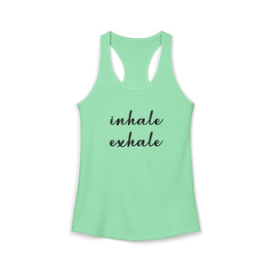 Inhale Exhale tank top - Zenfull Heart self love and healing affirmation apparel