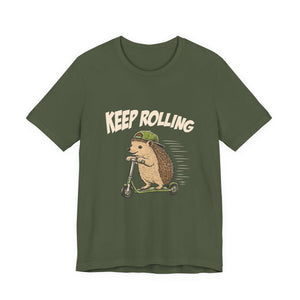 Keep Rolling | Hedgehog t-shirt - Zenfull Heart self love and healing affirmation apparel