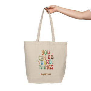 You Can Do Hard Things canvas tote bag by Zenfull Heart, alternate view