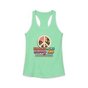 Explore More Worry Less adventure affirmation racerback tank