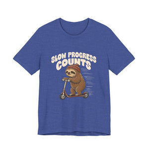Slow Progress Counts | Sloth t-shirt - Zenfull Heart self love and healing affirmation apparel