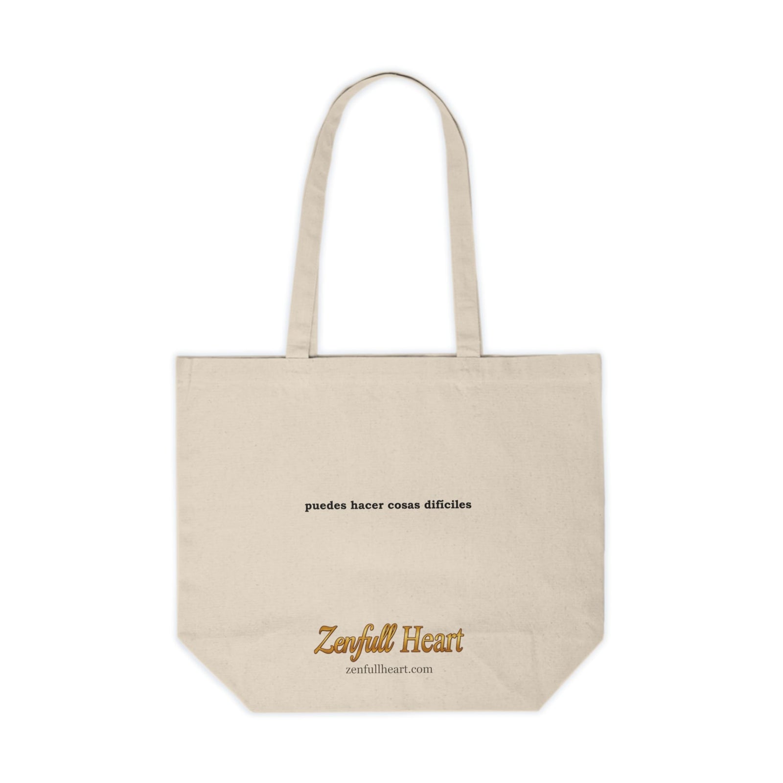 Puedes Hacer Cosas Difíciles canvas tote bag, natural