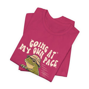 Going At My Own Pace | Frog t-shirt - Zenfull Heart self love and healing affirmation apparel