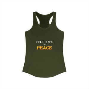 Self-Love = Peace tank top - Zenfull Heart self love and healing affirmation apparel