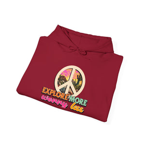 Explore More Worry Less hoodie - Zenfull Heart self love and healing affirmation apparel