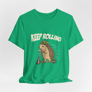 Keep Rolling | Hedgehog t-shirt - Zenfull Heart self love and healing affirmation apparel