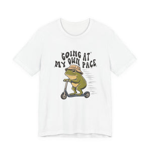 cute frog Going At My Own Pace affirmation t-shirt