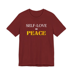 Self-Love = Peace t-shirt - Zenfull Heart self love and healing affirmation apparel