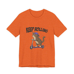 Keep Rolling | Cat t-shirt - Zenfull Heart self love and healing affirmation apparel