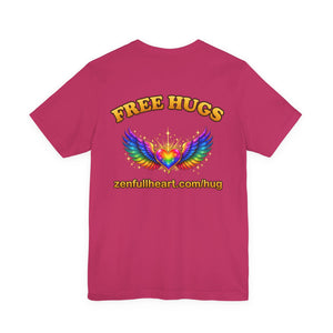 Free Hugs | Rainbow Winged Heart | Deluxe Tee
