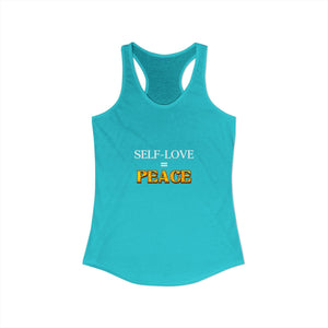 Self-Love = Peace tank top - Zenfull Heart self love and healing affirmation apparel