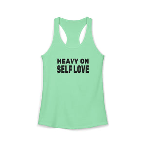 Heavy On Self Love tank top - Zenfull Heart self love and healing affirmation apparel