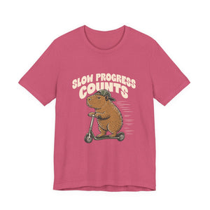 Slow Progress Counts | Capybara t-shirt - Zenfull Heart self love and healing affirmation apparel