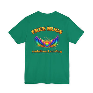 Free Hugs | Rainbow Winged Heart | Deluxe Tee