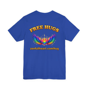 Free Hugs | Rainbow Winged Heart | Deluxe Tee