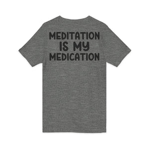 Highly Meditated v-neck shirt - Zenfull Heart self love and healing affirmation apparel
