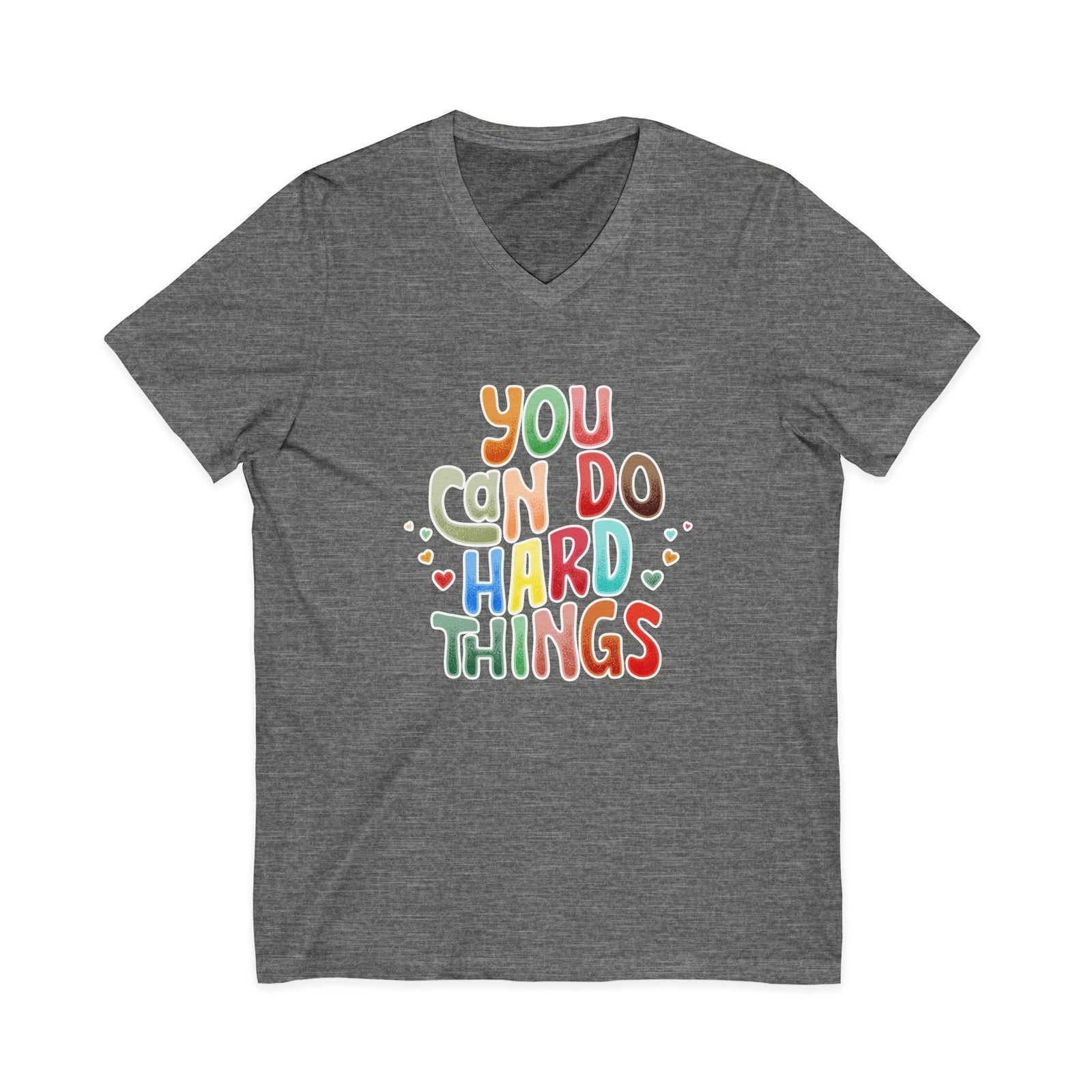 You Can Do Hard Things v-neck shirt - Zenfull Heart self love and healing affirmation apparel