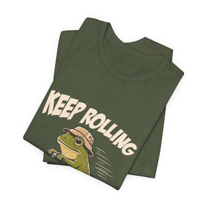 Keep Rolling | Frog t-shirt - Zenfull Heart self love and healing affirmation apparel