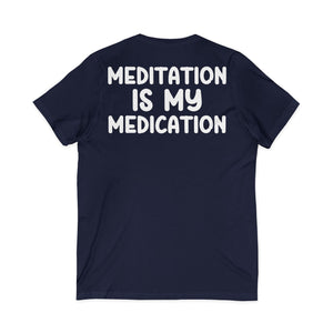 Highly Meditated v-neck shirt - Zenfull Heart self love and healing affirmation apparel