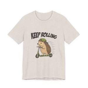 Keep Rolling | Hedgehog t-shirt - Zenfull Heart self love and healing affirmation apparel