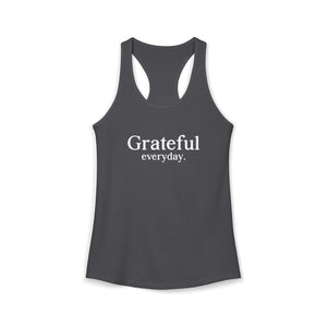Grateful Everyday tank top - Zenfull Heart self love and healing affirmation apparel