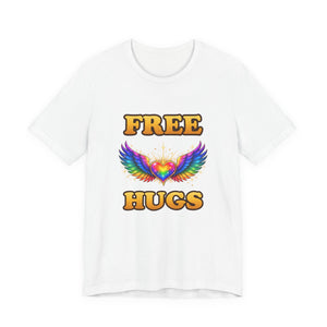 Free Hugs | Rainbow Winged Heart | Deluxe Tee